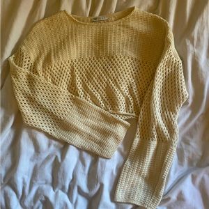 ZARA Cropped Crochet Sweater